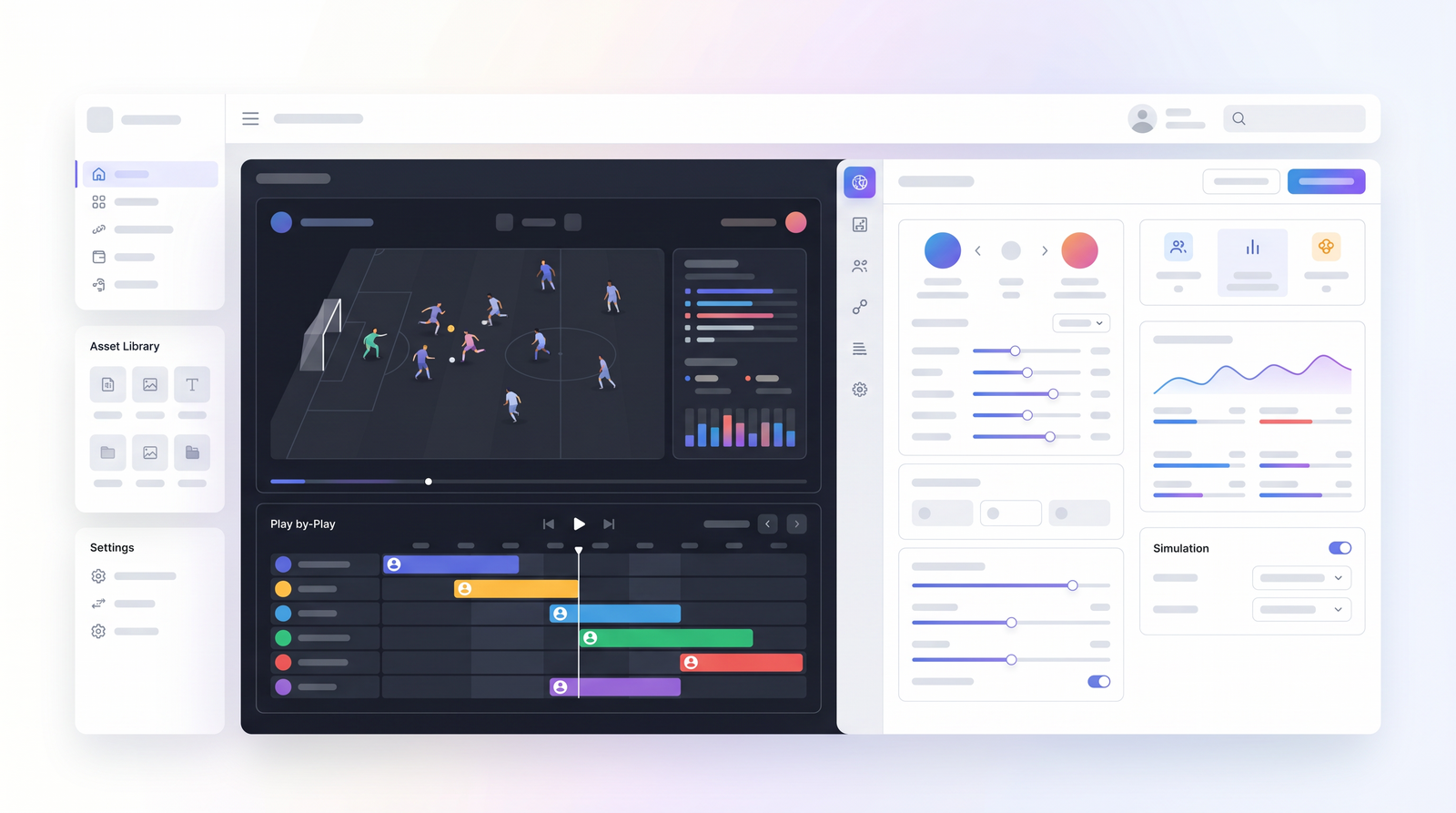 Sports Sim AI interface