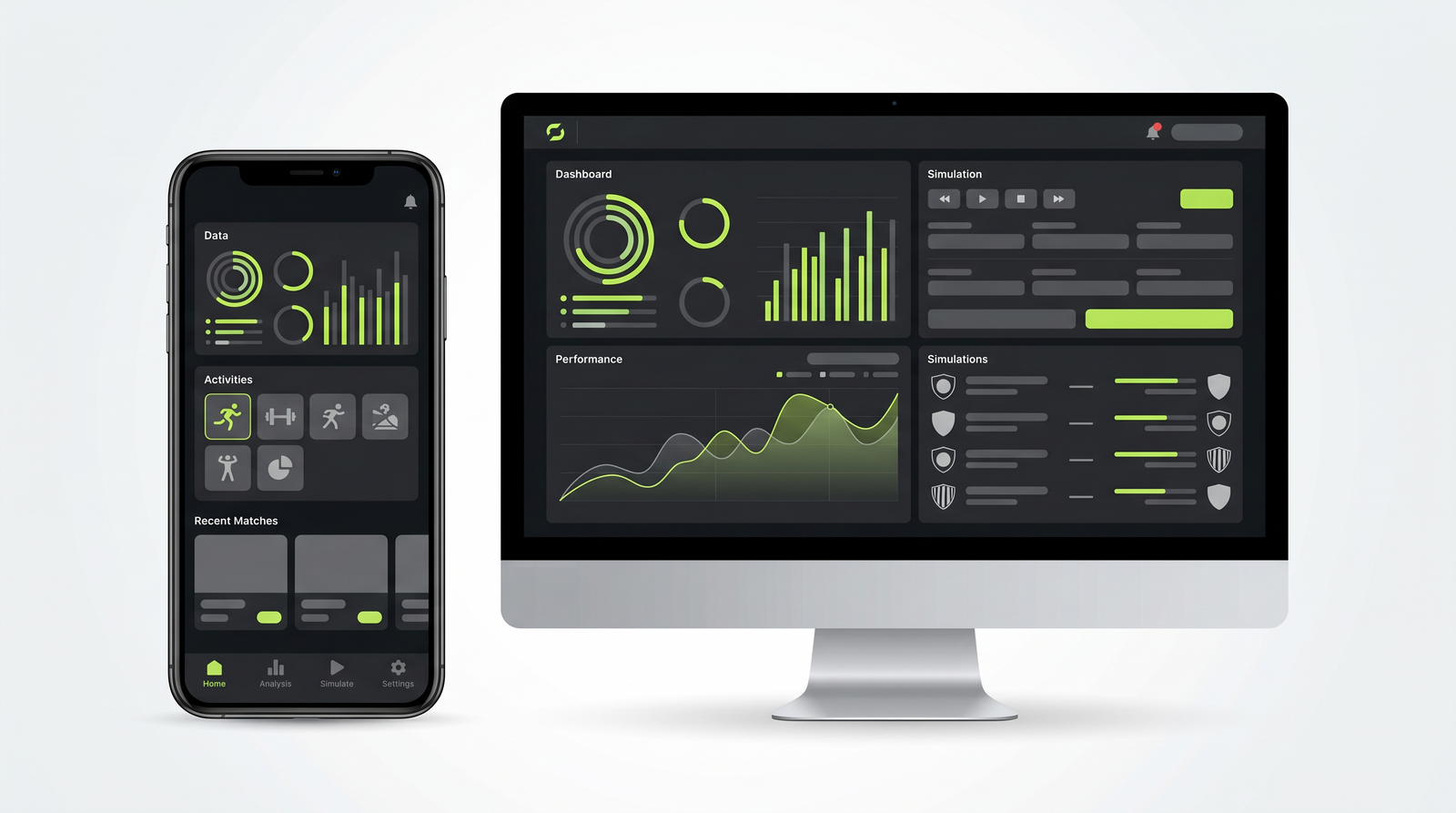Sports Sim AI across devices